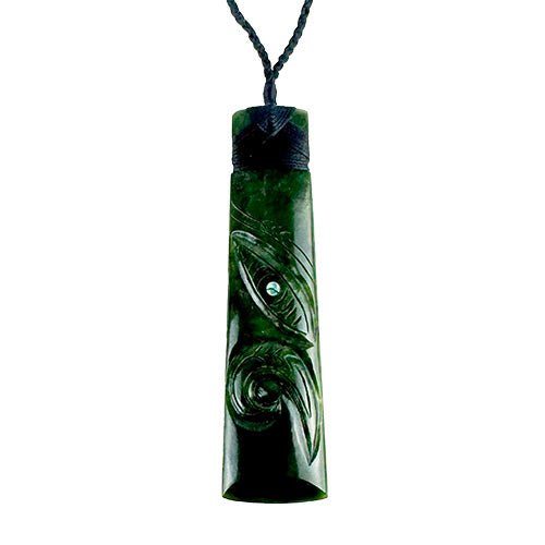 12cm Pounamu Greenstone Toki Manaia Necklace - ShopNZ