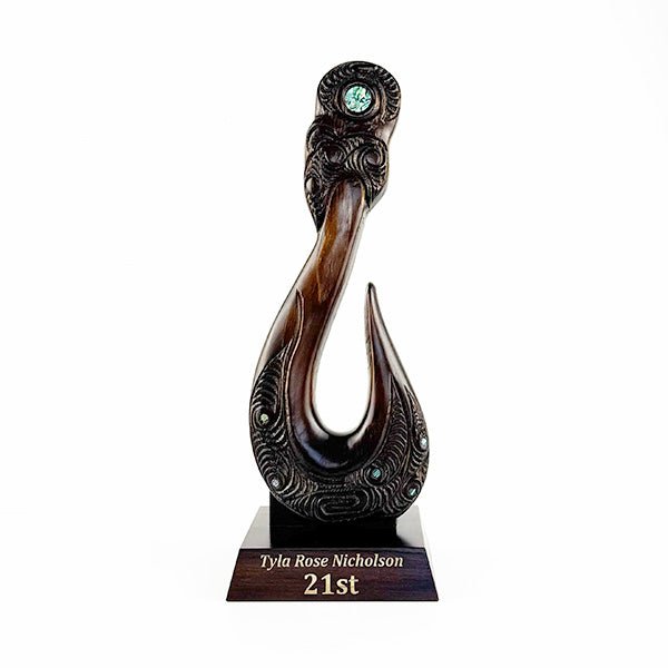 40cm Tall Maori Fish Hook Trophy - ShopNZ