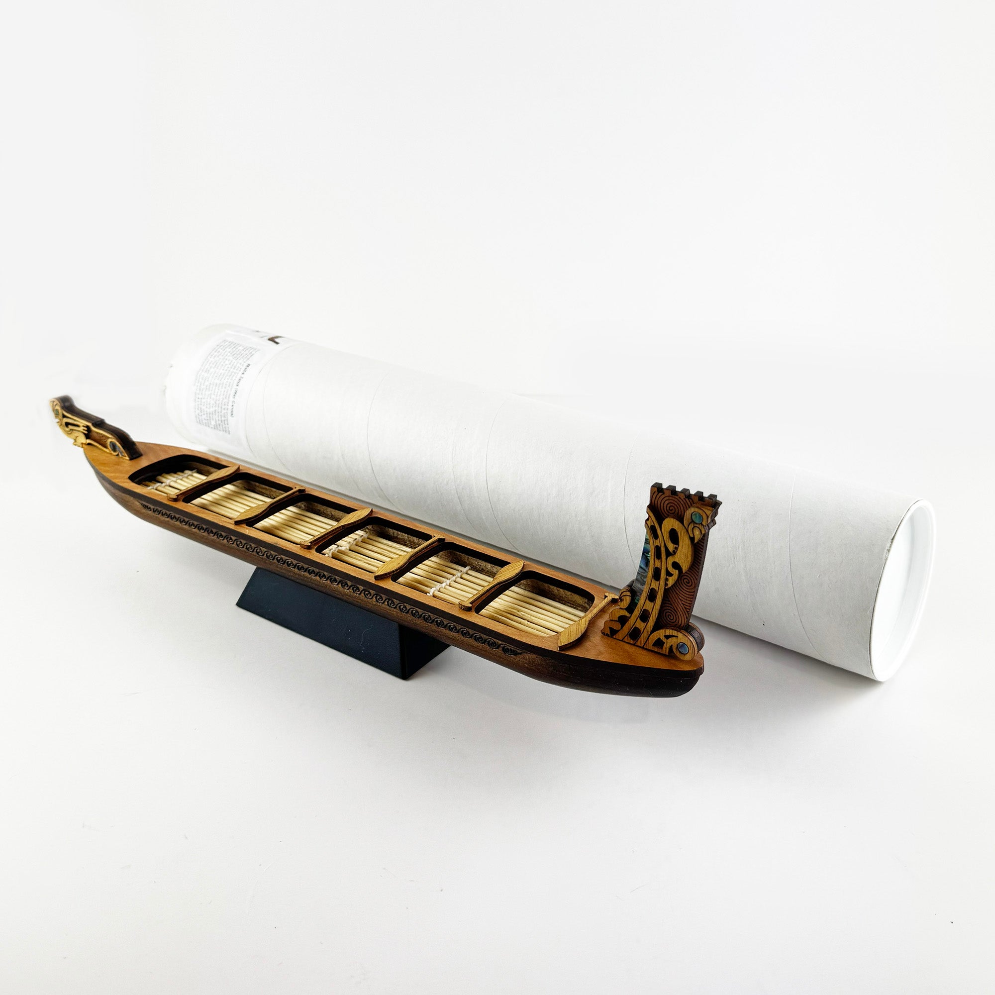 Medium Size NZ Māori Waka Taua War Canoe - Ornament and Trophy