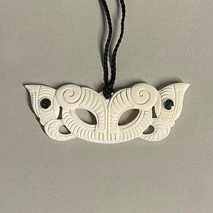 Bone Maori Manaia Pekapeka Breastplate Necklace - ShopNZ