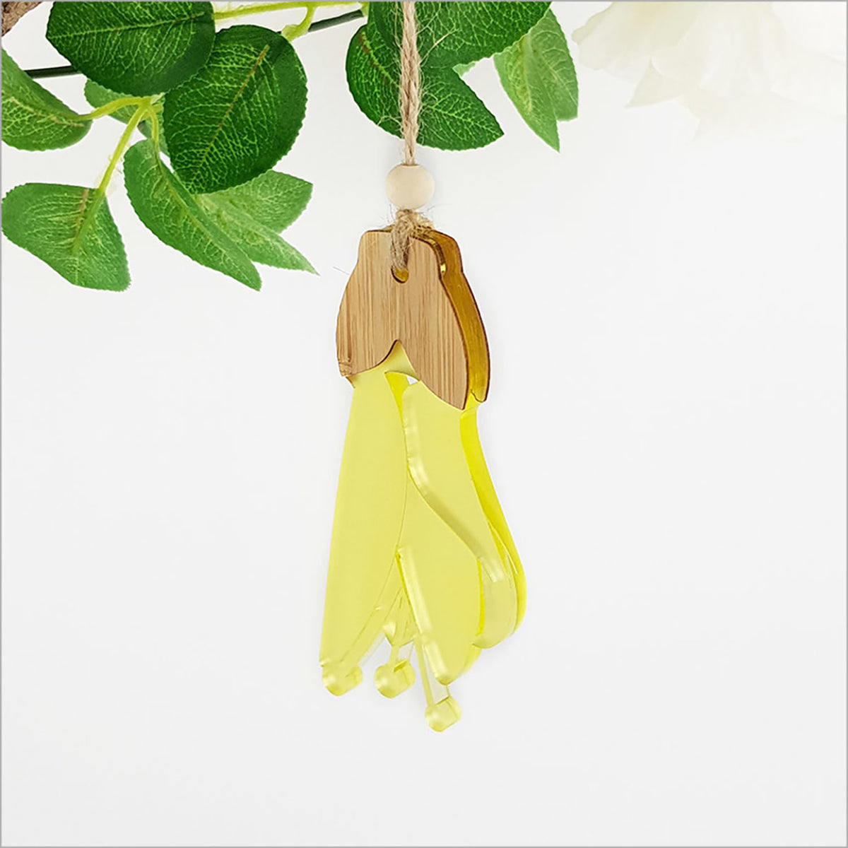 Lovely Yellow NZ Kowhai Flower Christmas Tree Decoration