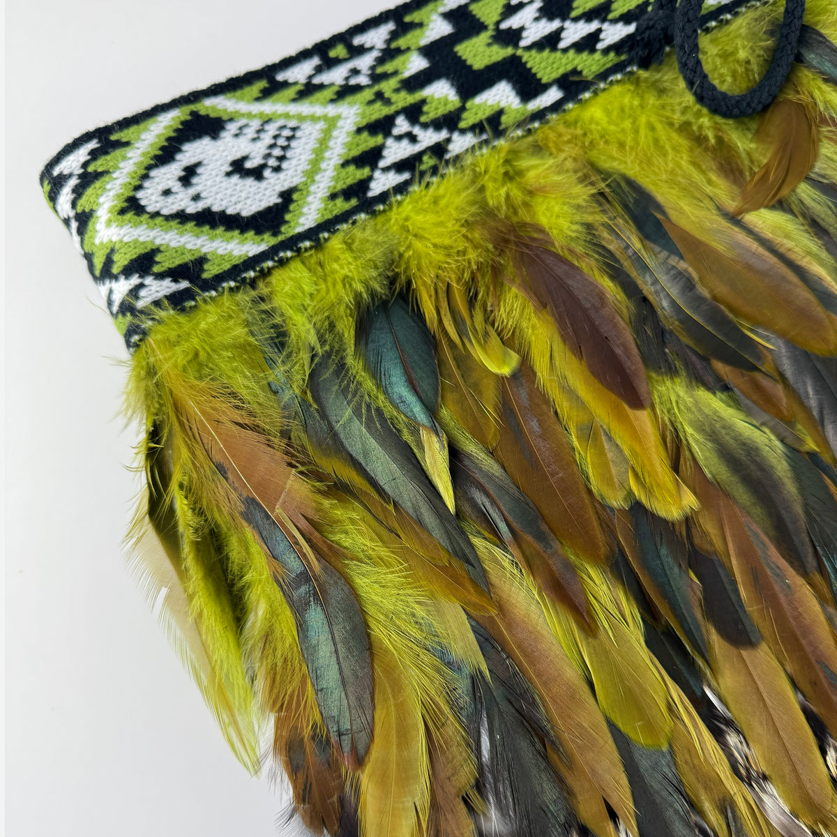 Native NZ Kākāpō Bird Feather Māori Korowai