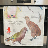 NZ Native Birds Tea Towel - Hoiho Penguin Tui Kea Brown Kiwi - ShopNZ
