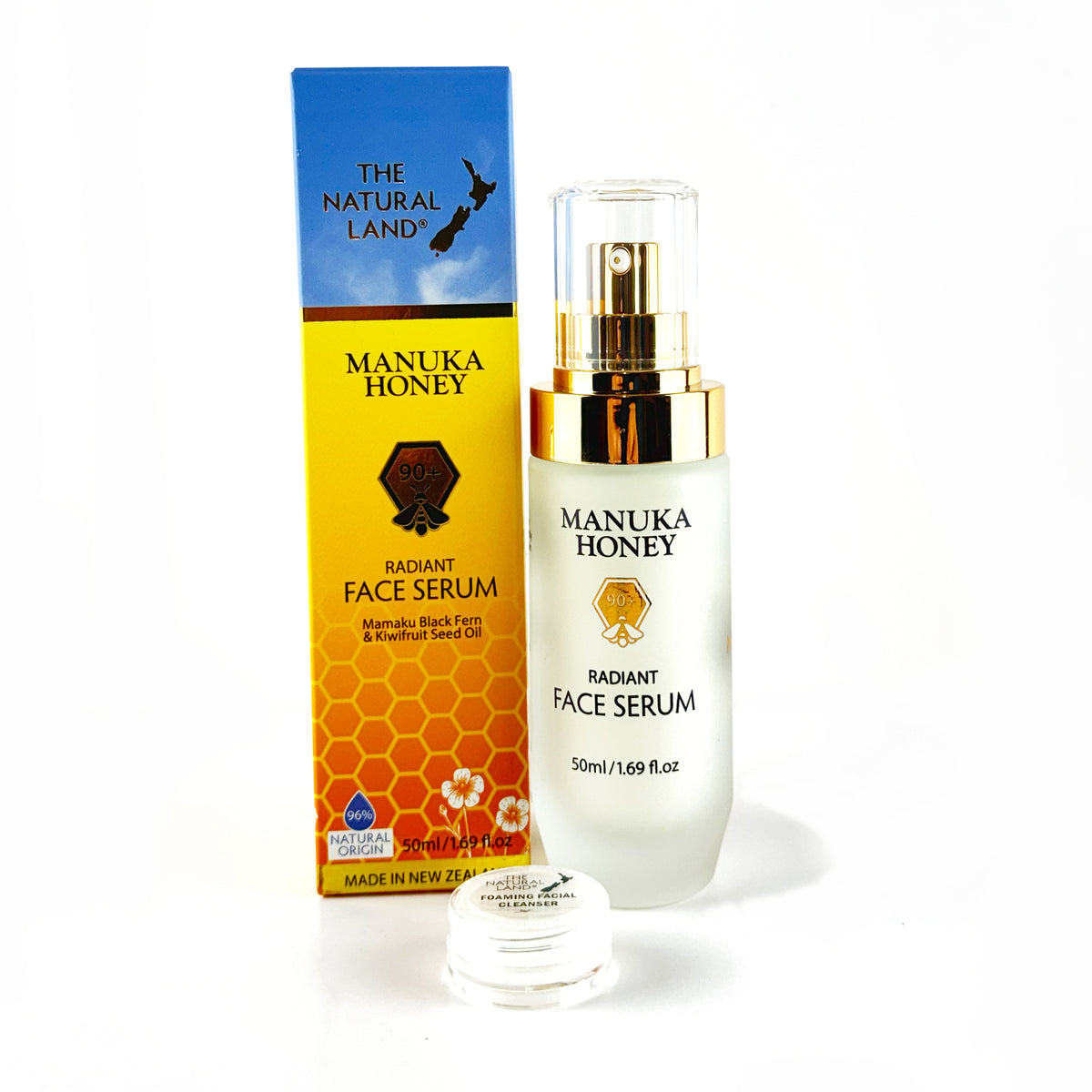Natural Land Manuka Honey Radiant Face Serum - with Mamaku Black Fern and Kiwifruit Seed Oil