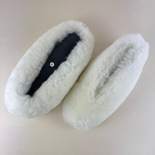 Sheepskin Wool Out Slippers with Suede Soles