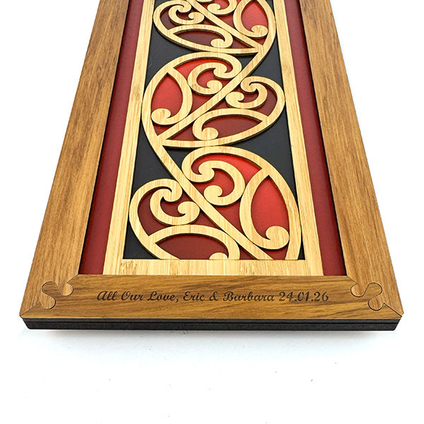 Maori Heart Koru Rimu Wall Panel