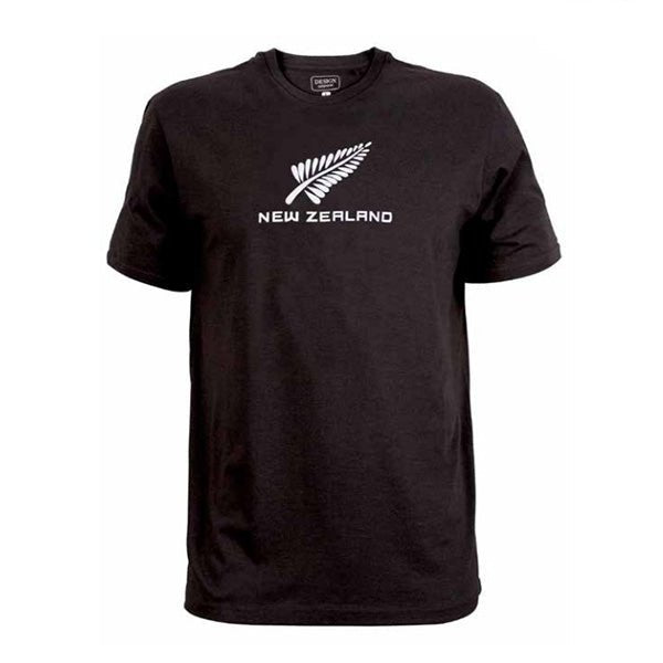 Black NZ Adult Silver Fern T-shirt - ShopNZ