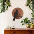 Brushed Copper NZ Tui Bird Art Circle - ShopNZ