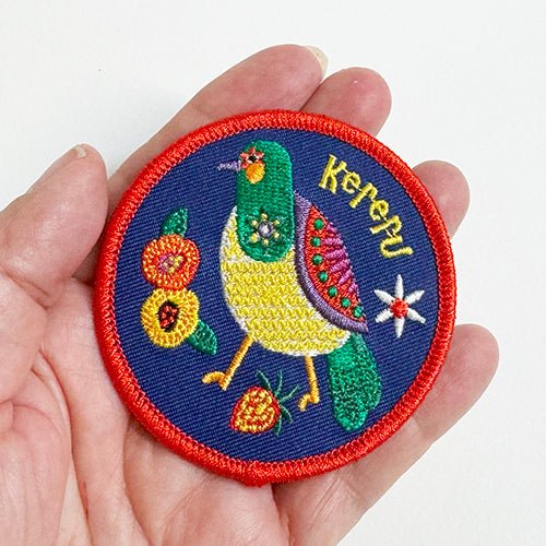Colourful Kereru Wood Pigeon NZ Iron On Patch - ShopNZ