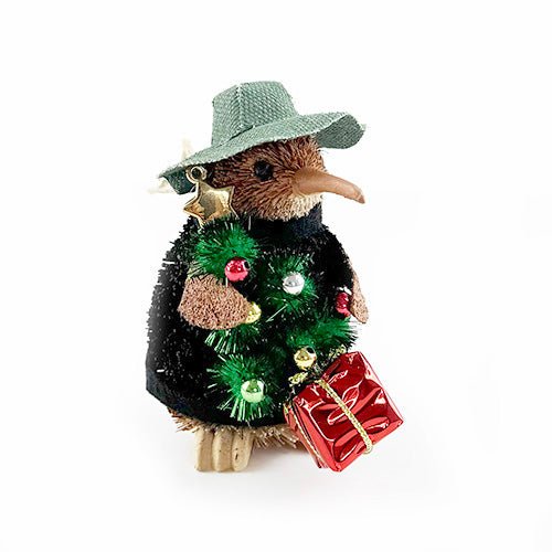 Cute NZ Brush Kiwi Christmas Tree Farmer Ornament - ShopNZ