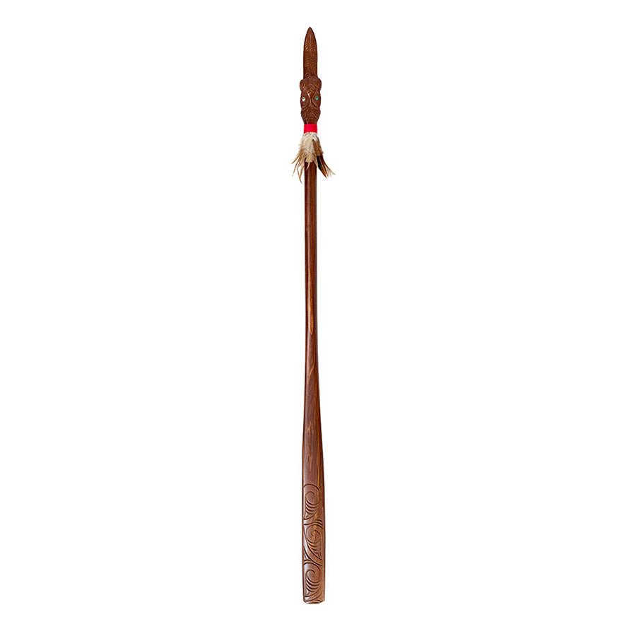 Full Size Maori Carved Taiaha on Stand - ShopNZ