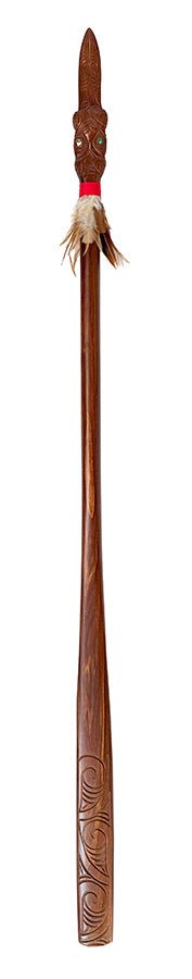 Full Size Maori Taiaha with Carved Shaft and Head - ShopNZ