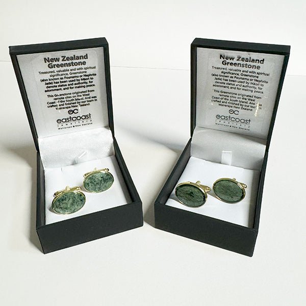Genuine NZ Greenstone Cufflinks - ShopNZ