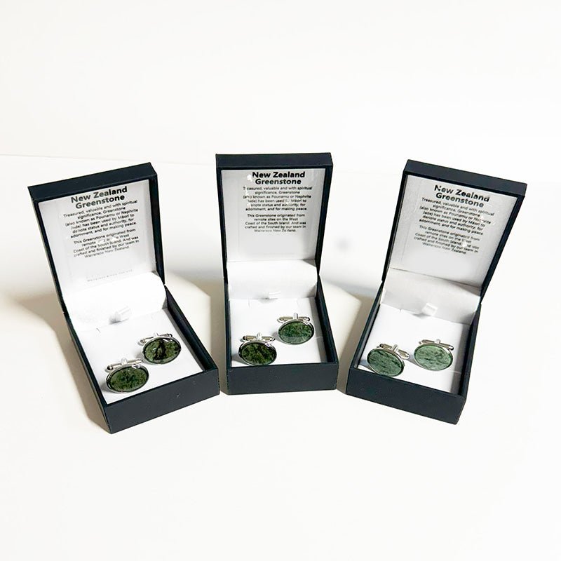 Genuine NZ Greenstone Cufflinks - ShopNZ