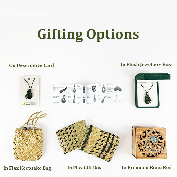 Genuine NZ Greenstone Hook with Koru Necklace - ShopNZ