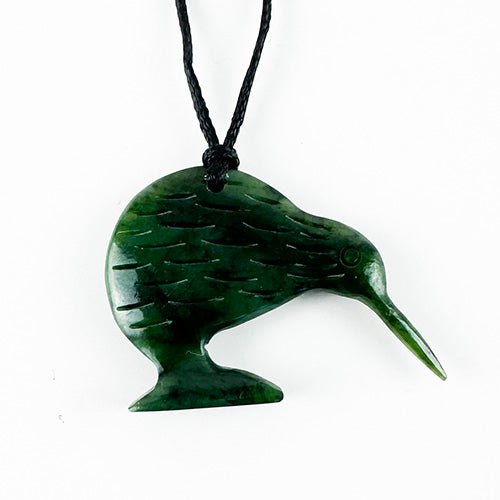 Genuine NZ Greenstone Kiwi Bird Necklace - ShopNZ