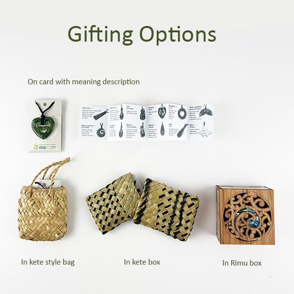 Genuine NZ Greenstone Koru Double Heart Necklace - ShopNZ