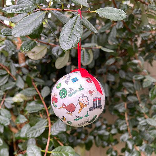 Kiwiana Icons Christmas Ball Ornament - ShopNZ