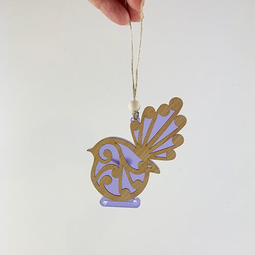 Koru NZ Fantail Bird Christmas Ornament - ShopNZ