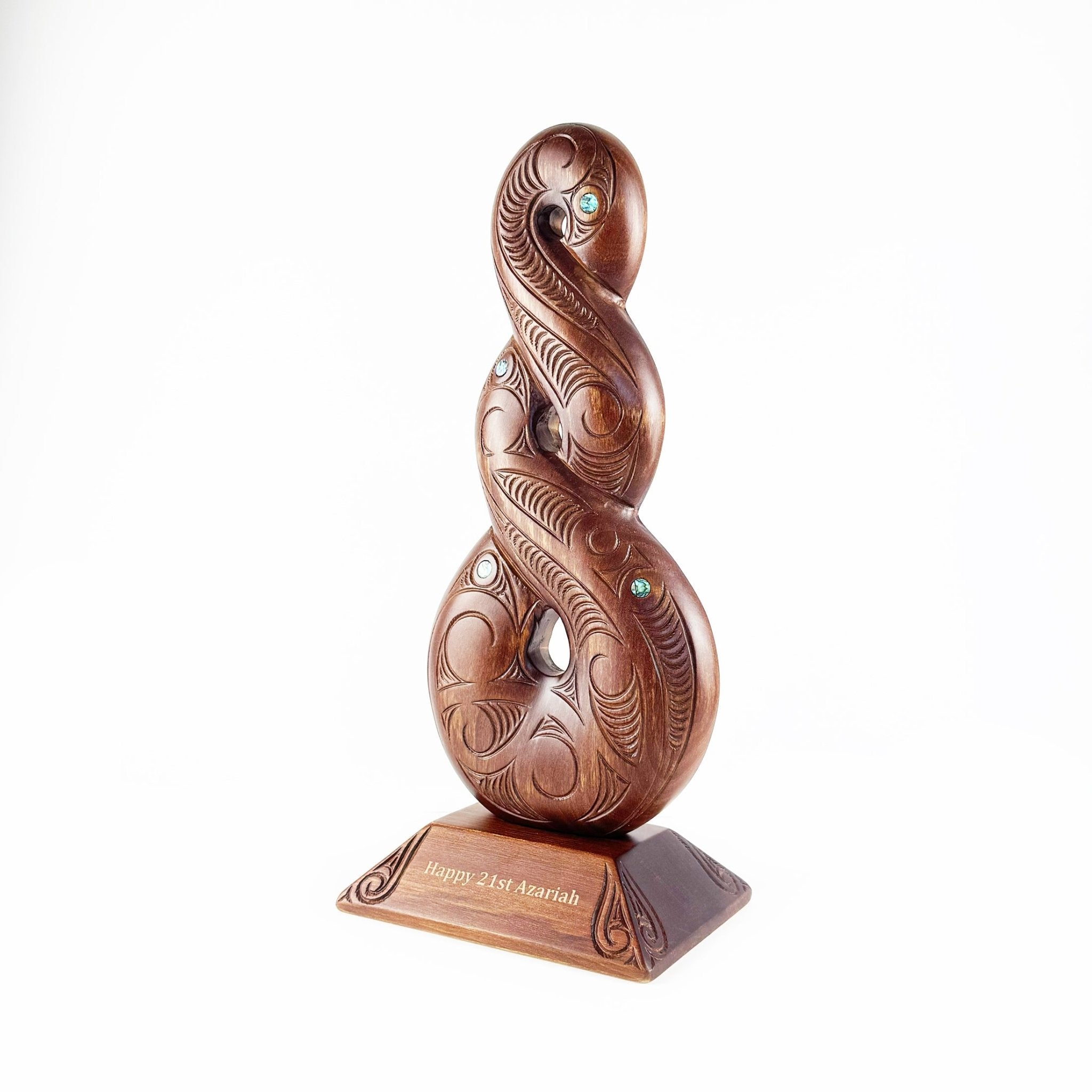 Large 43cm Maori Pikorua Twist Trophy or Ornament - ShopNZ