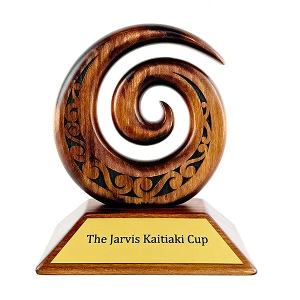 Large Single Koru Wooden Trophy - ShopNZ