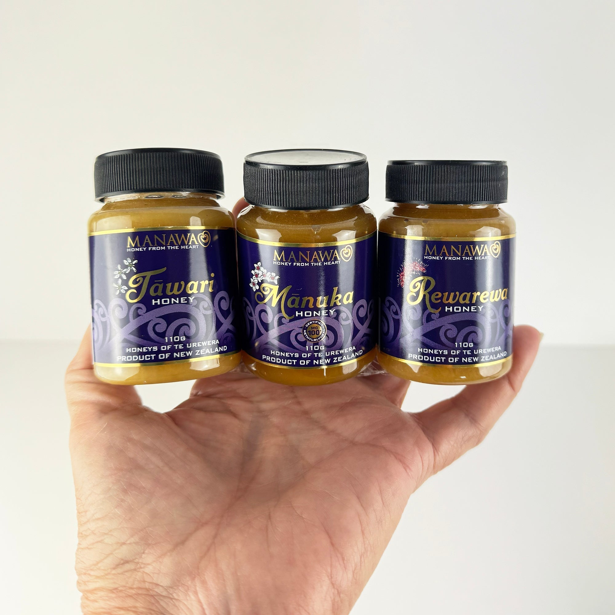 Manawa Honey 3-Pack - Tawari Rewarewa and Manuka - ShopNZ