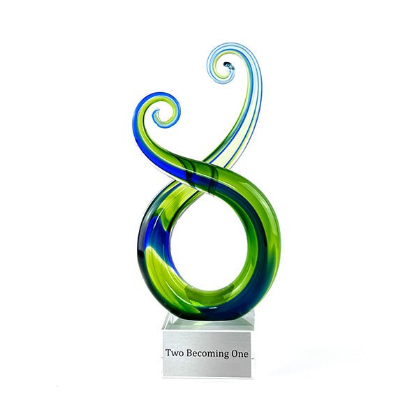 Maori Glass Twist Koru Trophy or Ornament - 3 Sizes - ShopNZ
