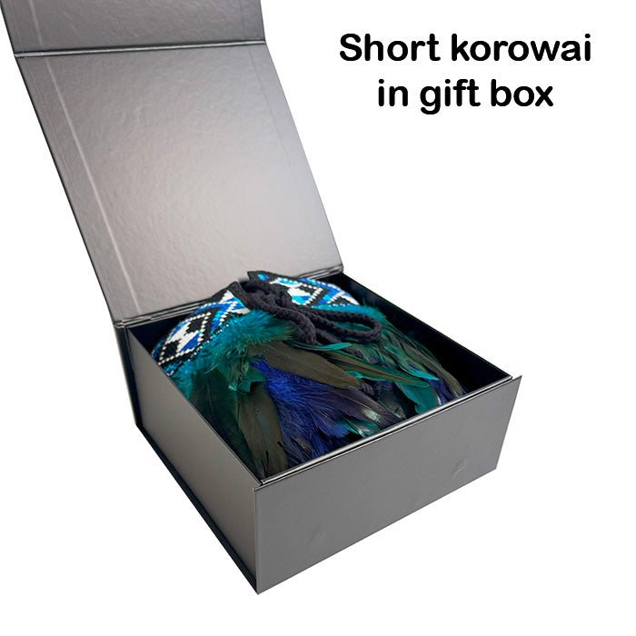 Maroon Short Maori Feather Korowai - ShopNZ