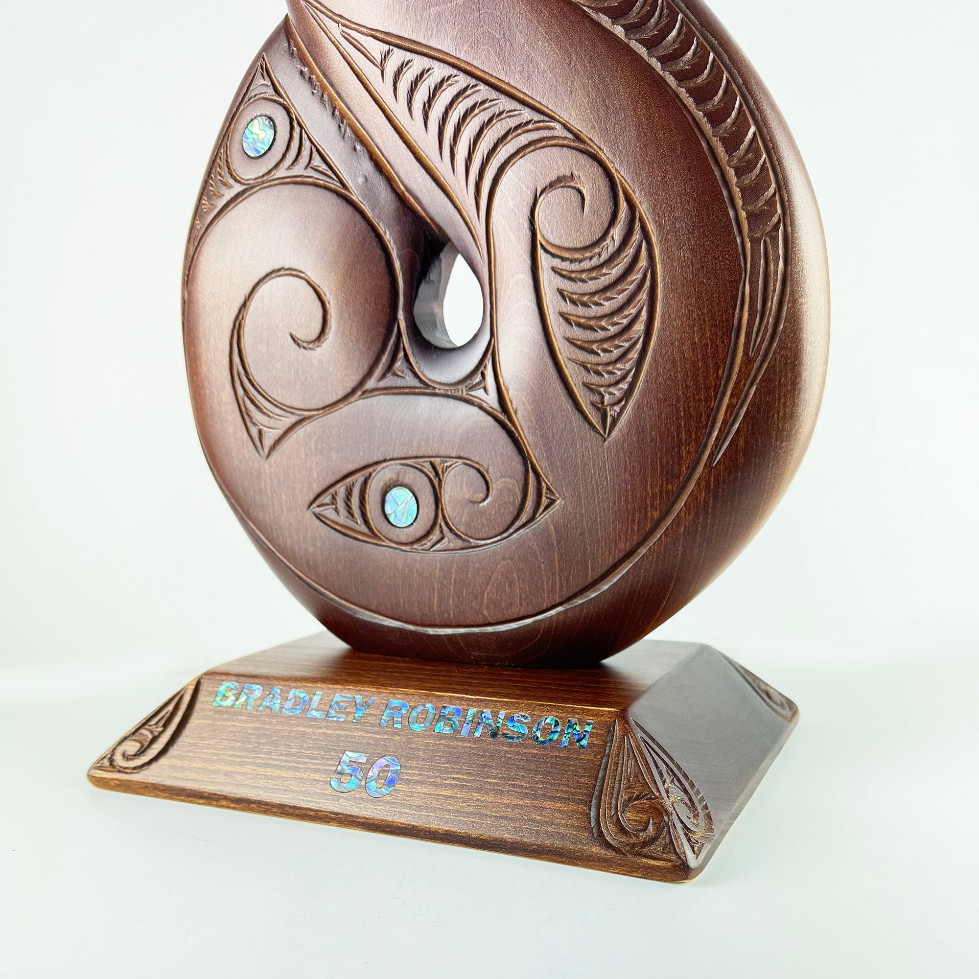 Massive 59cm Carved Maori Pikorua Twist Trophy - Symbol of Love or Friendship - ShopNZ