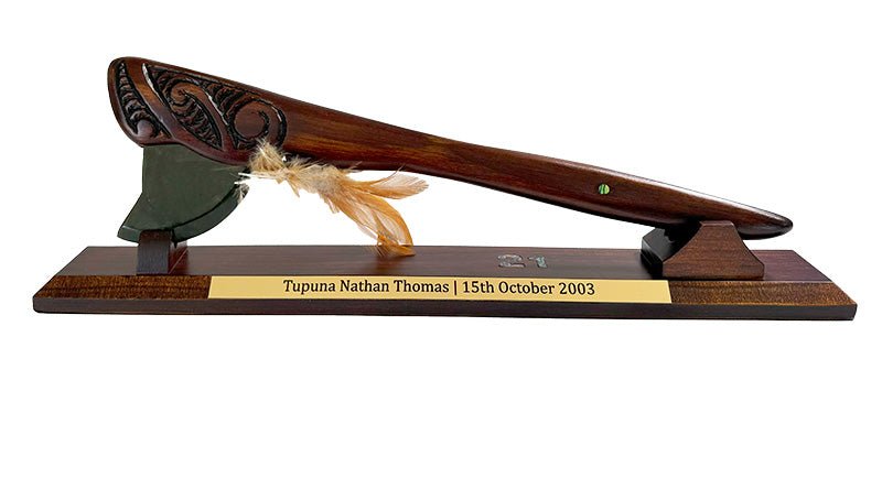 Medium Size Maori Tewhatewha on Stand - ShopNZ