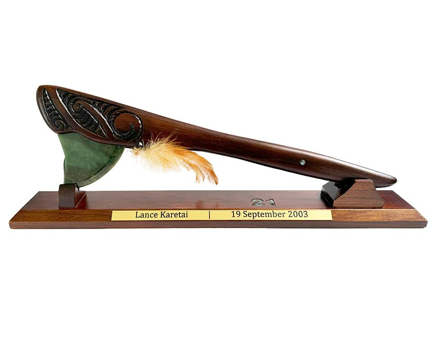 Medium Size Maori Tewhatewha on Stand - ShopNZ