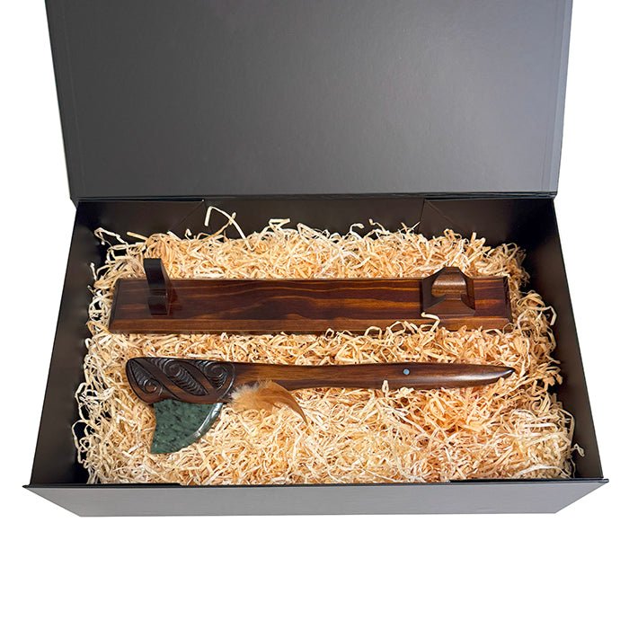 Medium Size Maori Tewhatewha on Stand - ShopNZ