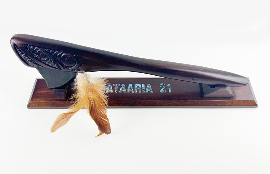 Medium Size Maori Tewhatewha on Stand - ShopNZ