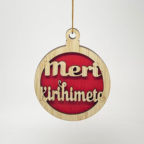 Merry Christmas NZ Ornament in English and Maori - ShopNZ