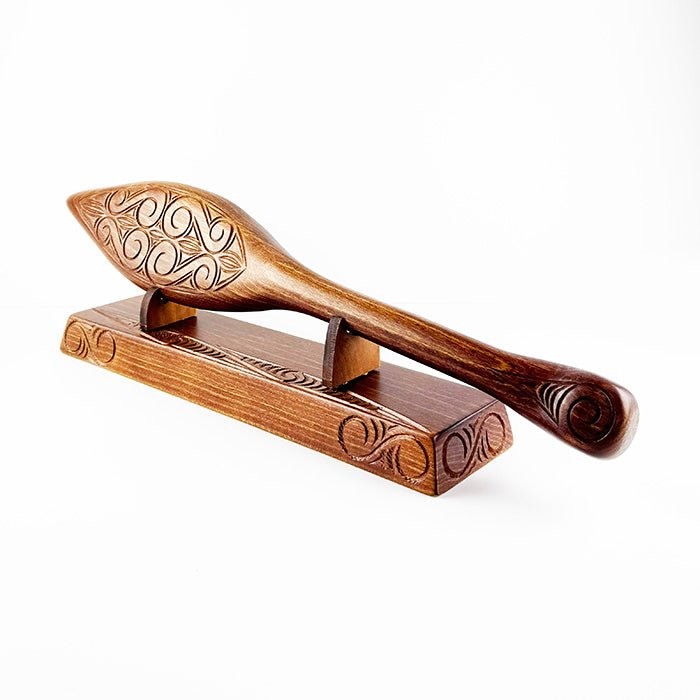 NZ Made Maori Waka Hoe Paddle on Stand - ShopNZ
