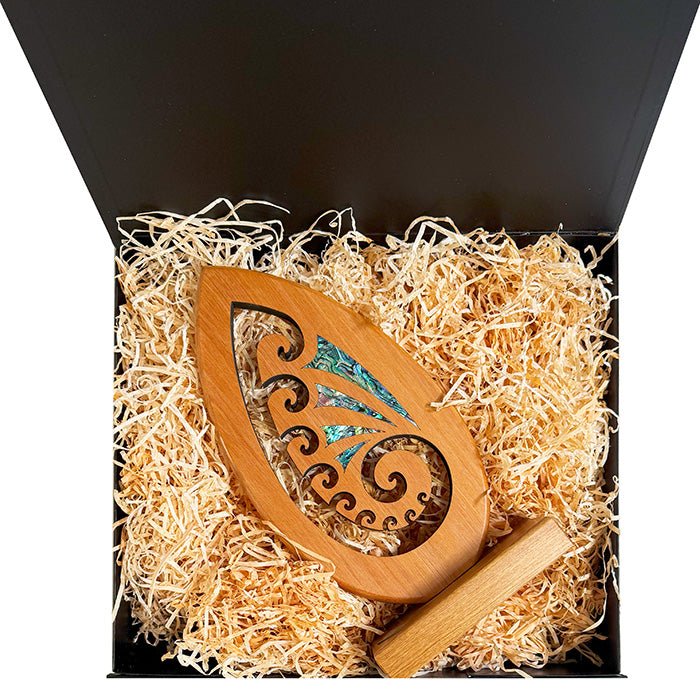 NZ Maori Pacific Rimu Sculptural Koru Trophy - ShopNZ