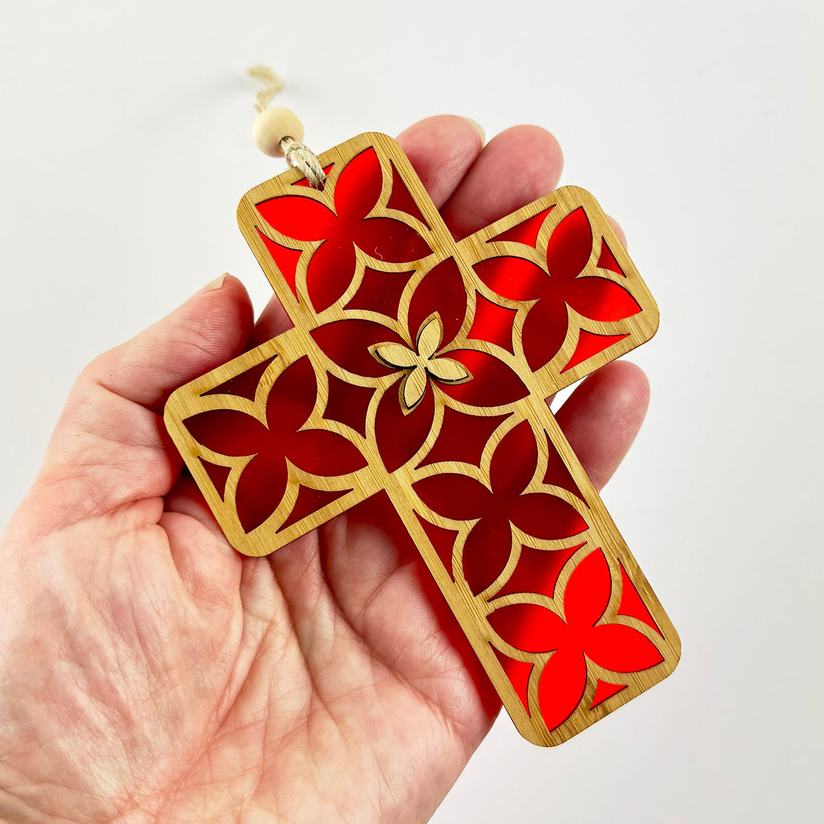 NZ Pacifica Cross with Ancient Tapa Design - Made in New Zealand - ShopNZ