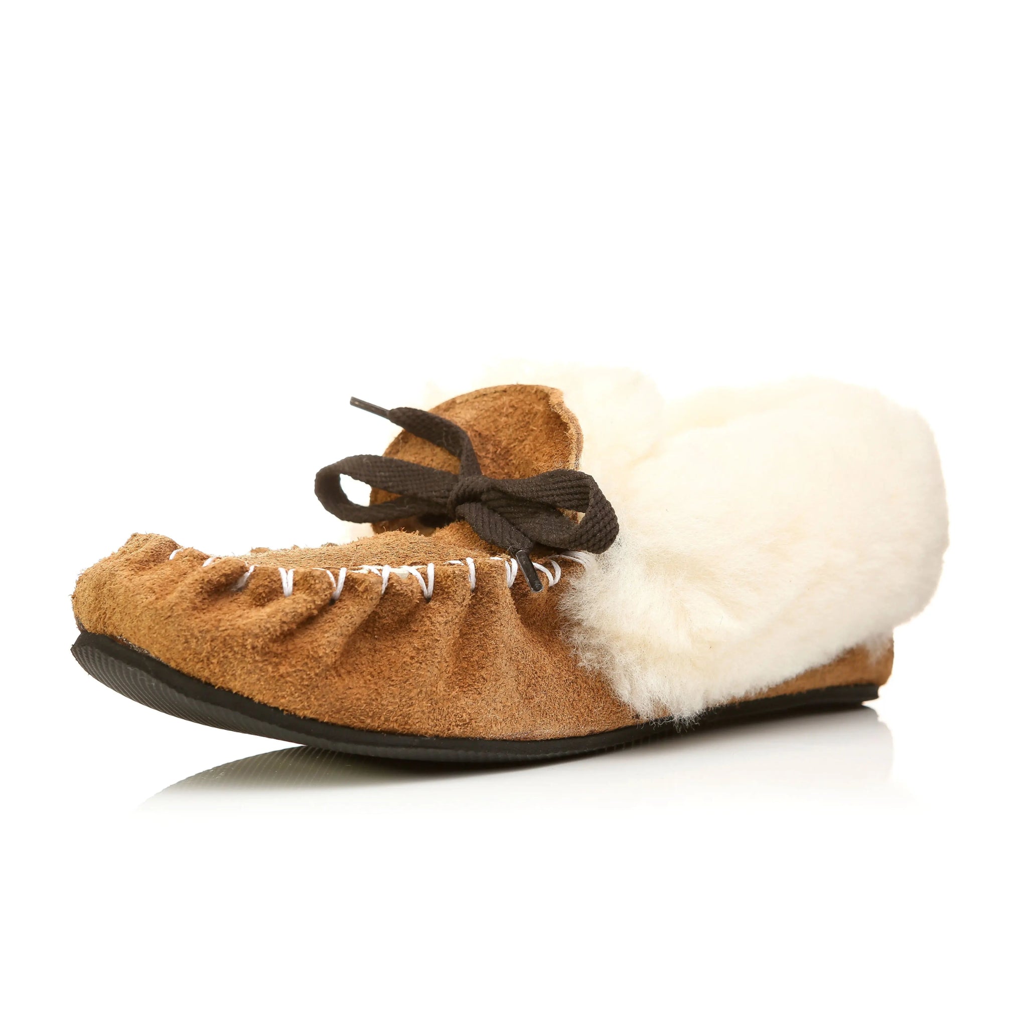 NZ Sheepskin Moccasins with Sheepskin Collar - ShopNZ