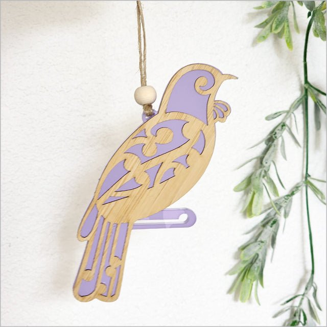 Pretty NZ Koru Tui Bird Christmas Ornament - ShopNZ