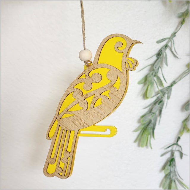 Pretty NZ Koru Tui Bird Christmas Ornament - ShopNZ