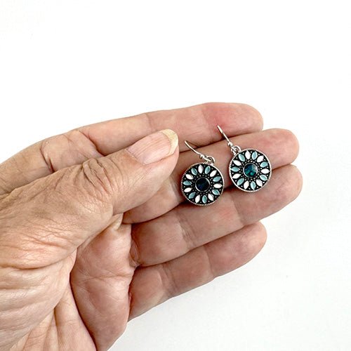 Pretty Paua Daisy Hook Earrings - ShopNZ