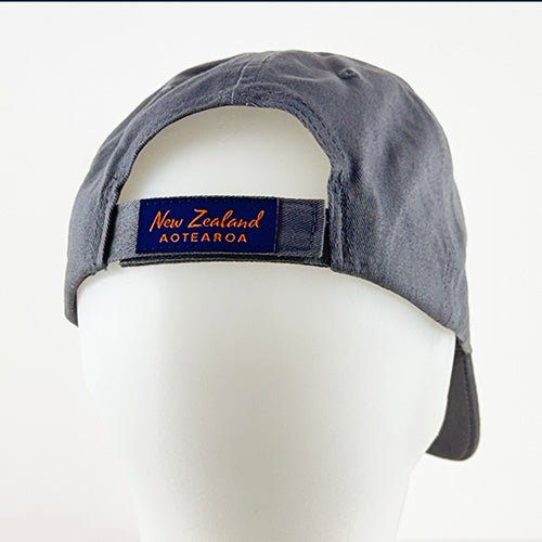 Steel Grey Aotearoa New Zealand Cap with Kiwi Patch - ShopNZ