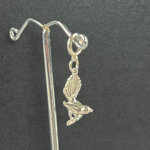 Sterling Silver Fantail Charm or Earrings - ShopNZ