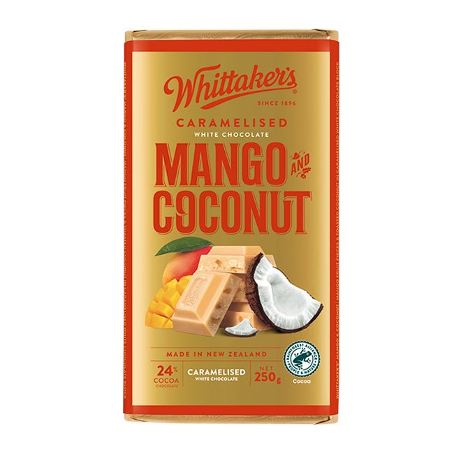 Whittakers Caramelised White Chocolate Mango Coconut Block - ShopNZ