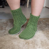 Gorgeous Green NZ Sheepskin and Wool Slipper Socks - ShopNZ