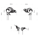 Set of Aluminium Kiwi Bird Garden Ornaments - ShopNZ