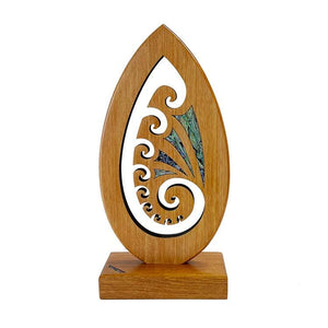 NZ Maori Pacific Rimu Sculptural Koru Trophy - ShopNZ