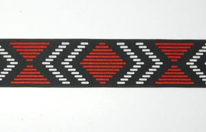 Red and Black Maori Diamond Pattern Braid - ShopNZ