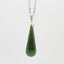 Silver and NZ Greenstone Drop Necklace