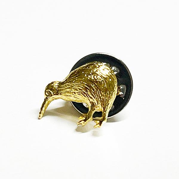 Gold Kiwi Pinback Badge - ShopNZ
